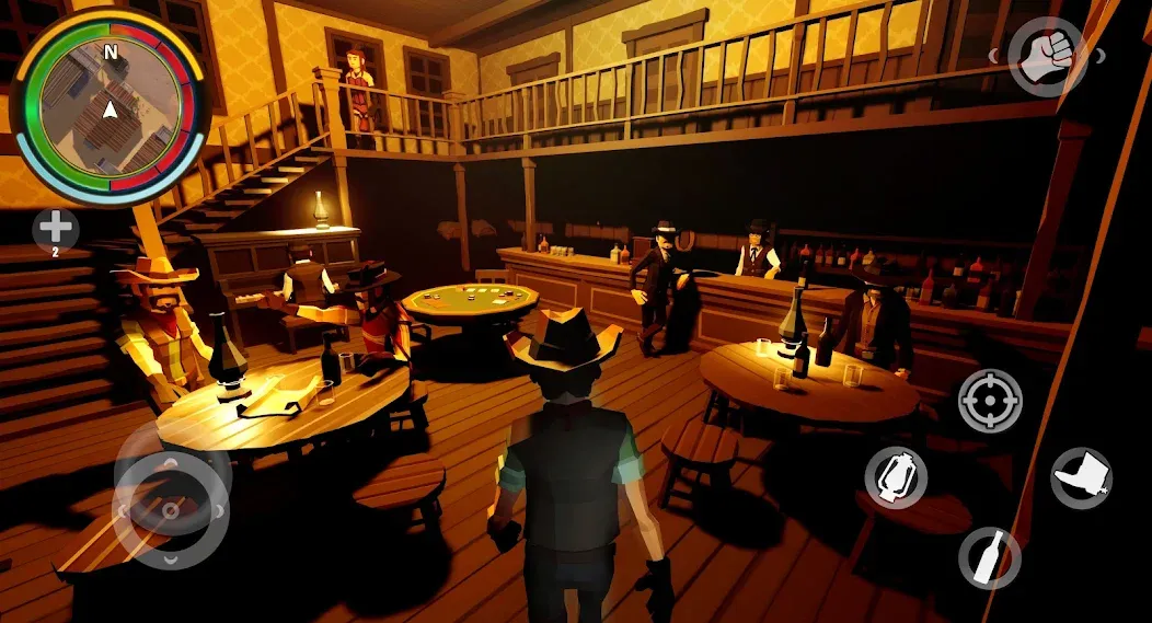 West Cowboy Western Polygon [МОД: Меню, Бесконечные монеты и Открытые уровни] Screenshot 2
