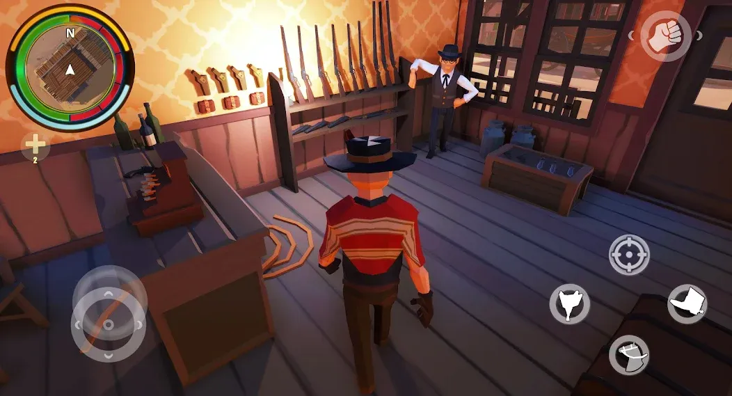 West Cowboy Western Polygon [МОД: Меню, Бесконечные монеты и Открытые уровни] Screenshot 3