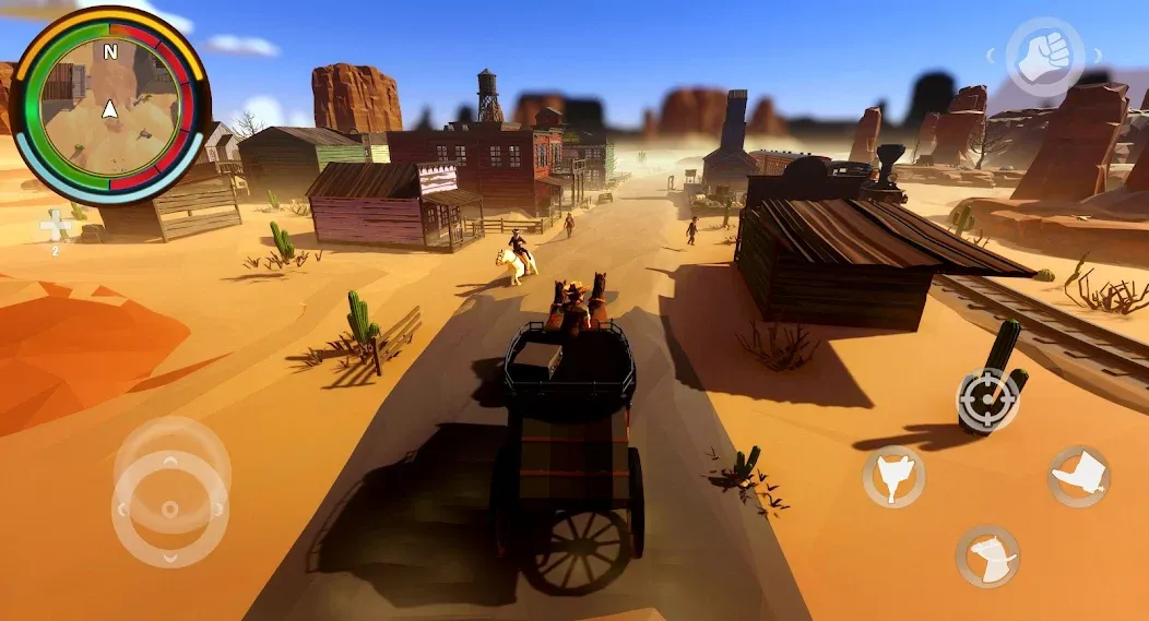 West Cowboy Western Polygon [МОД: Меню, Бесконечные монеты и Открытые уровни] Screenshot 4