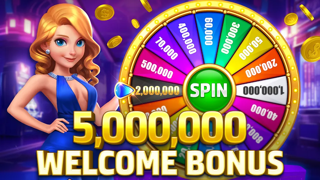 HighRoller Vegas: Casino Games (Хайроллер Вегас) [МОД: Бесконечные деньги, Монеты и Мега MOD] Screenshot 1
