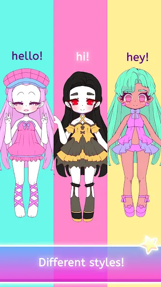 Mimistar dress up chibi doll (Министар) [МОД: Много денег, Монет и Все открыто] Screenshot 2