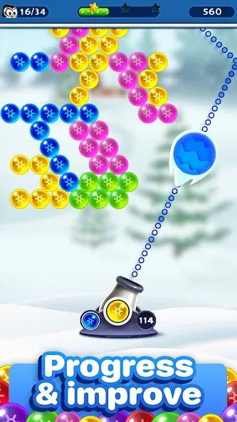 Bubble Pop Games: Shooter Cash [МОД: Меню, Бесконечные монеты и Открытые уровни] Screenshot 2