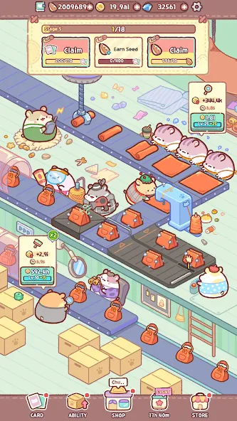 Hamster Bag Factory : Tycoon (Хэмстер сумка фабрика) [МОД: Деньги, Монеты и Меню MOD] Screenshot 4