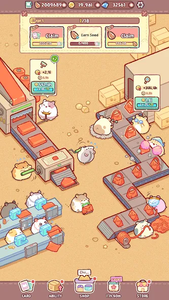 Hamster Bag Factory : Tycoon (Хэмстер сумка фабрика) [МОД: Деньги, Монеты и Меню MOD] Screenshot 5