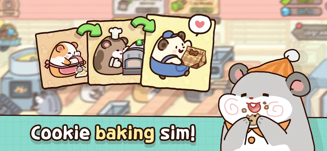 Hamster Cookie Factory [МОД: Меню, Бесконечные монеты и Открытые уровни] Screenshot 1
