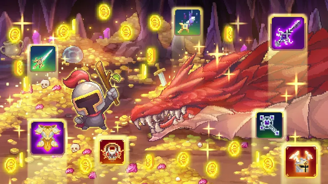 Retro Hero Mr Kim : Idle RPG [МОД: Меню, Бесконечные монеты и Открытые уровни] Screenshot 2