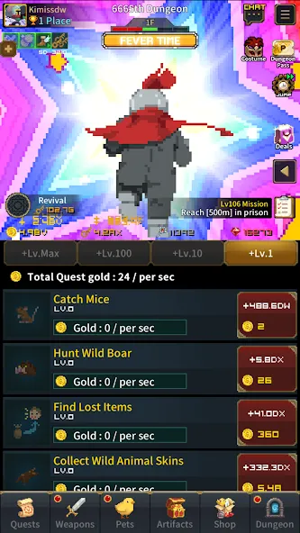 Retro Hero Mr Kim : Idle RPG [МОД: Меню, Бесконечные монеты и Открытые уровни] Screenshot 5