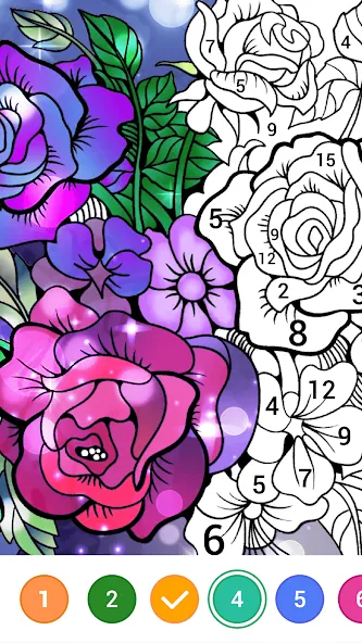 Magic Paint: Color by number (Магик Пейнт) [МОД: Меню, Бесконечные монеты и Открытые уровни] Screenshot 2
