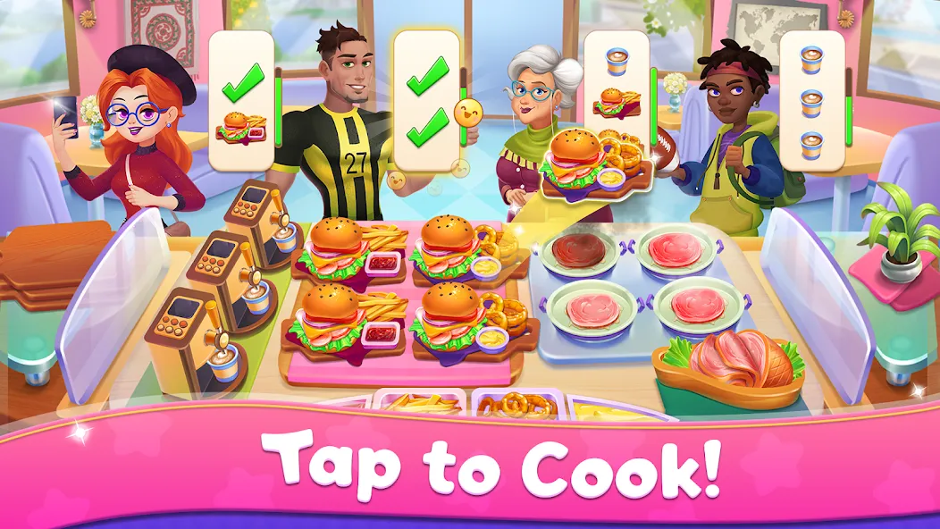 Mom's Kitchen : Cooking Games [МОД: Много монет, Открытые уровни и Мега MOD] Screenshot 3