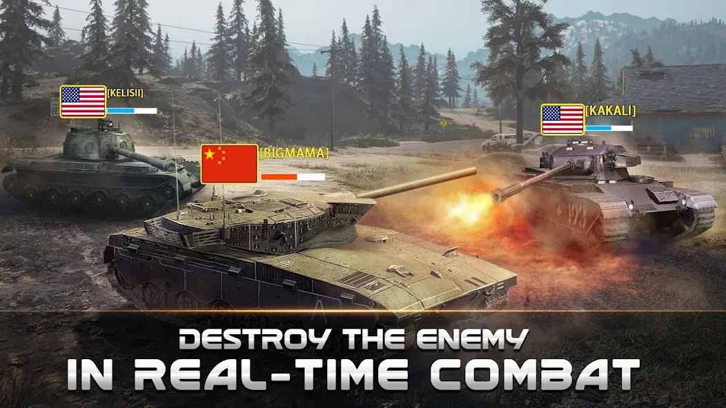 Furious Tank: War of Worlds (Фьюриус Танк) [МОД: Много денег, Монет и Все открыто] Screenshot 5