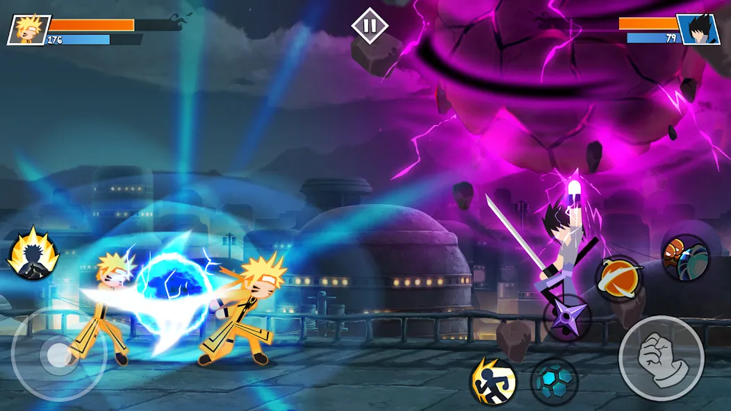 Stick Ninja Fight (Стикман Ниндзя Файт) [МОД: Деньги, Монеты и Меню MOD] Screenshot 1