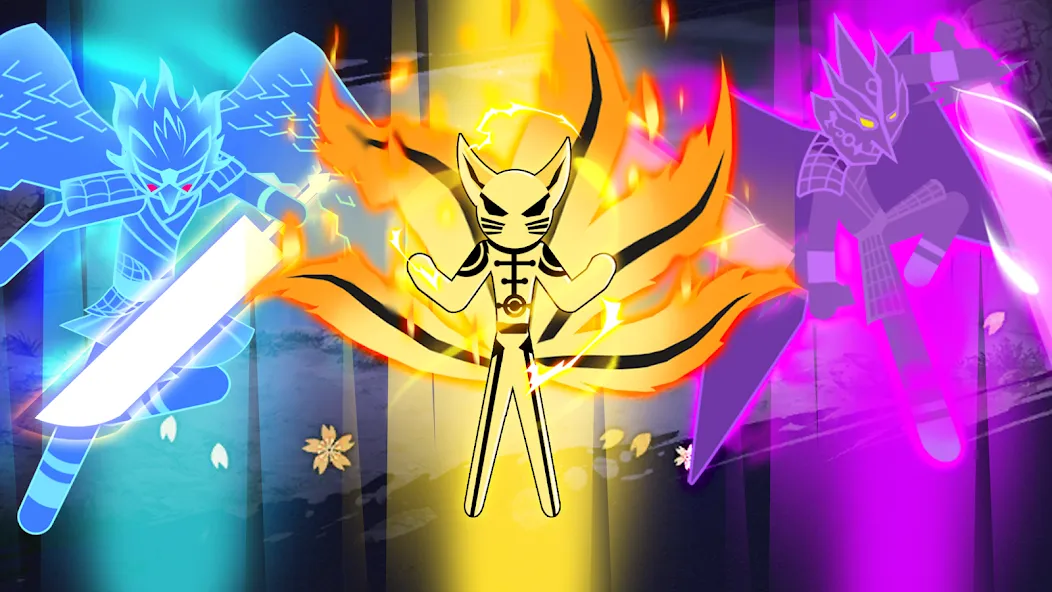 Stick Ninja Fight (Стикман Ниндзя Файт) [МОД: Деньги, Монеты и Меню MOD] Screenshot 3