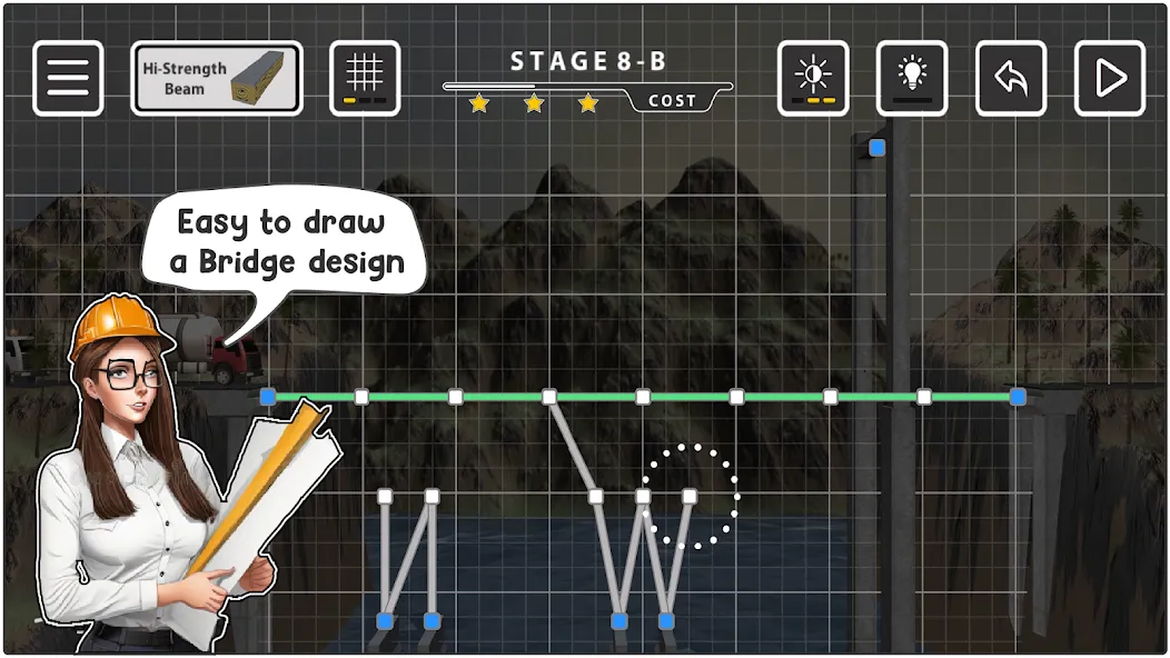 Bridgezz: Bridge Construction (Бриджзз) [МОД: Много монет, Открытые уровни и Мега MOD] Screenshot 3