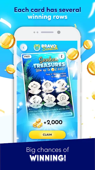 Bravoscratch, scratch games! [МОД: Все открыто, Дополнительные деньги и Меню MOD] Screenshot 4