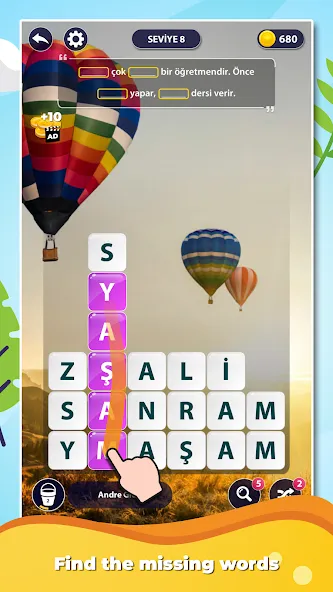 Word Surf: Inspire (Ворд Серф) [МОД: Меню, Бесконечные монеты и Открытые уровни] Screenshot 1
