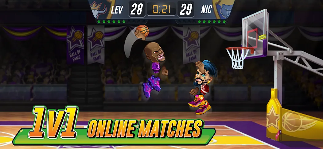 Basketball Arena: Online Game (Баскетбольная арена) [МОД: Бесконечные деньги, Монеты и Мега MOD] Screenshot 1