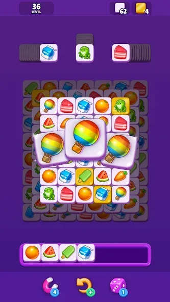 Tile Match - Matching Game (Тайл Матч) [МОД: Меню, Бесконечные монеты и Открытые уровни] Screenshot 3