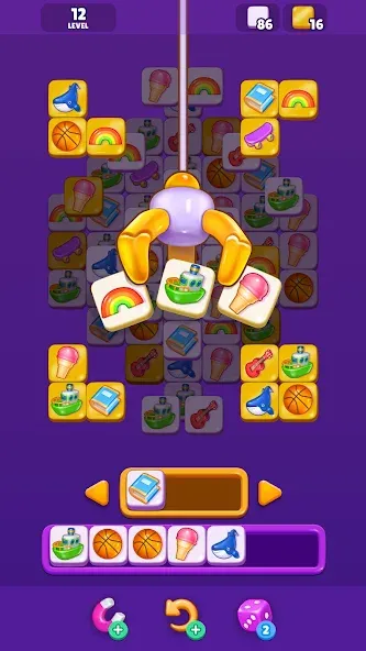 Tile Match - Matching Game (Тайл Матч) [МОД: Меню, Бесконечные монеты и Открытые уровни] Screenshot 4