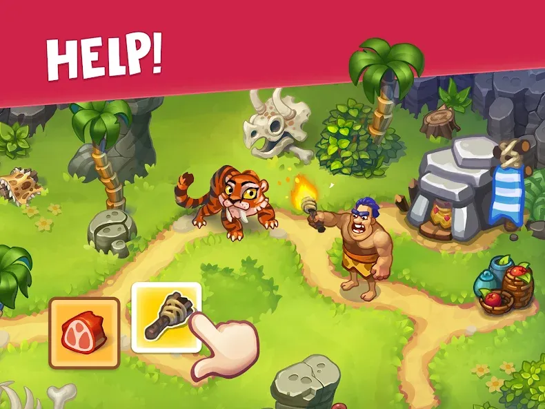 Tribe Dash - Time management (Трайб Дэш) [МОД: Бесконечные деньги, Монеты и Мега MOD] Screenshot 1