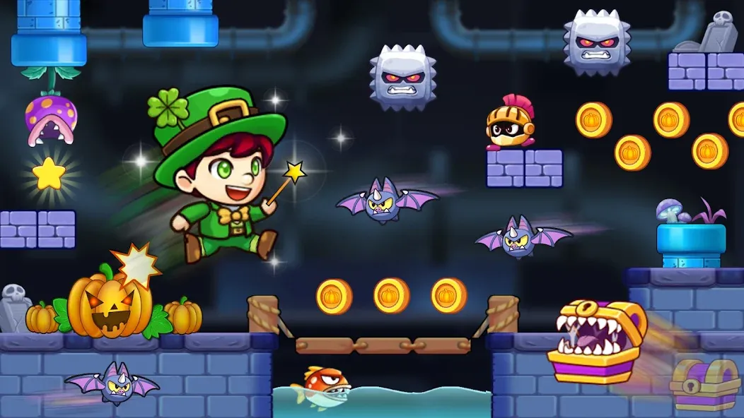 Super Matteo Adventure (упер Маттео Приключение) [МОД: Бесконечные деньги, Монеты и Мега MOD] Screenshot 1