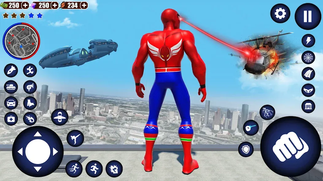Flying Superhero Robot Games (Флайинг Супергерой Робот Игры) [МОД: Все открыто, Дополнительные деньги и Меню MOD] Screenshot 3