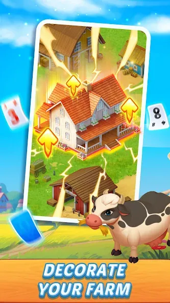 Solitaire Farm Adventure (Солитер) [МОД: Меню, Бесконечные монеты и Открытые уровни] Screenshot 4