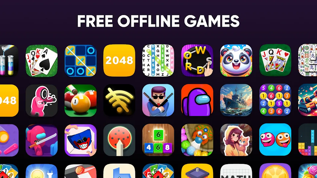 Offline Games - No WiFi - Fun [МОД: Меню, Бесконечные монеты и Открытые уровни] Screenshot 1