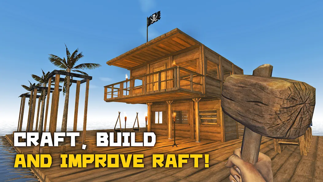 Survival & Craft: Multiplayer [МОД: Меню, Бесконечные монеты и Открытые уровни] Screenshot 1