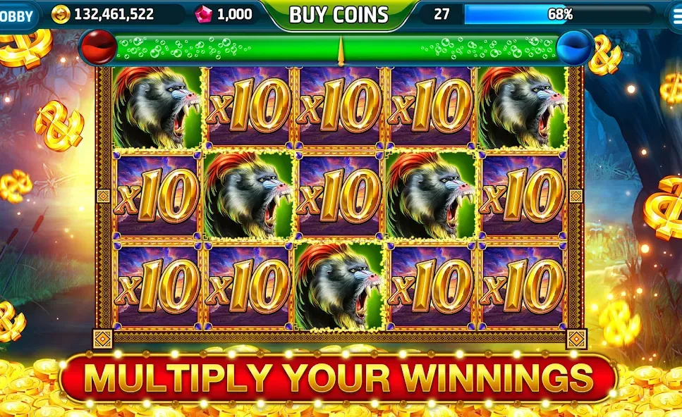 Ape Slots: Vegas Casino Deluxe [МОД: Много монет, Открытые уровни и Мега MOD] Screenshot 4