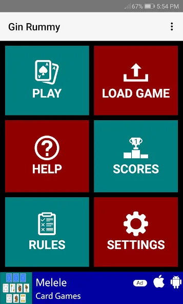 Gin Rummy (Джин Рамми) [МОД: Деньги, Монеты и Меню MOD] Screenshot 1