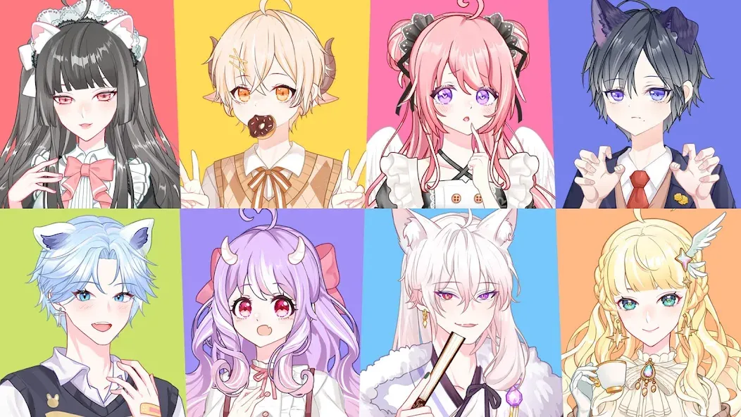 Anime Avatar Maker 2 (Аниме Аватар Мейкер 2) [МОД: Много денег, Монет и Все открыто] Screenshot 1