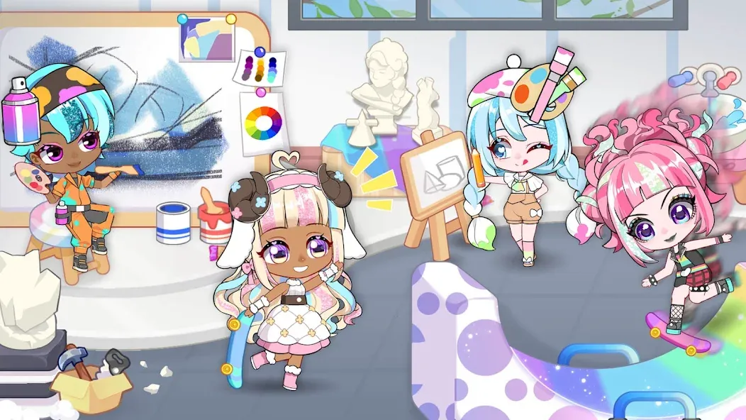 Chibi Doll: My School (Чиби Долл) [МОД: Много монет, Открытые уровни и Мега MOD] Screenshot 5