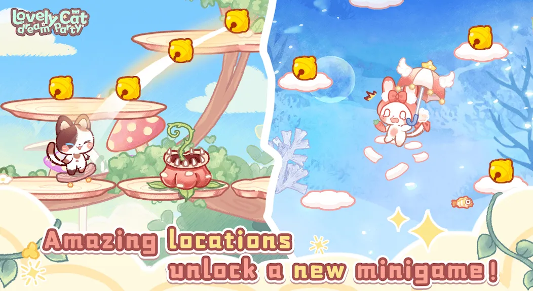 Lovely cat dream party (Лавли кэт дрим пати) [МОД: Много монет, Открытые уровни и Мега MOD] Screenshot 4
