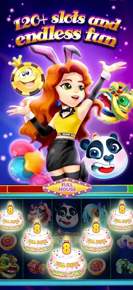 Full House Casino - Slots Game (Фулл Хаус Казино) [МОД: Все открыто, Дополнительные деньги и Меню MOD] Screenshot 4