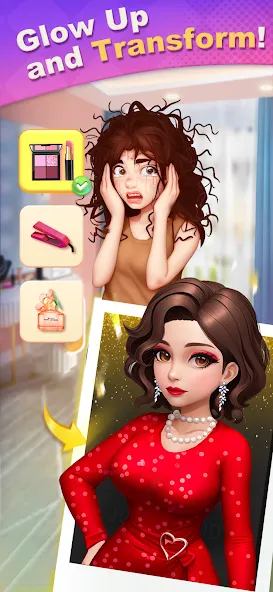 Merge Lover: Story & Makeover (Мердж Ловер) [МОД: Много денег, Монет и Все открыто] Screenshot 2