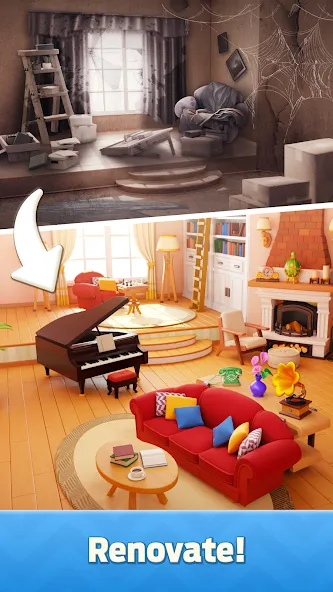 Mergedom: Home Design (Мергедом) [МОД: Бесконечные деньги, Монеты и Мега MOD] Screenshot 2