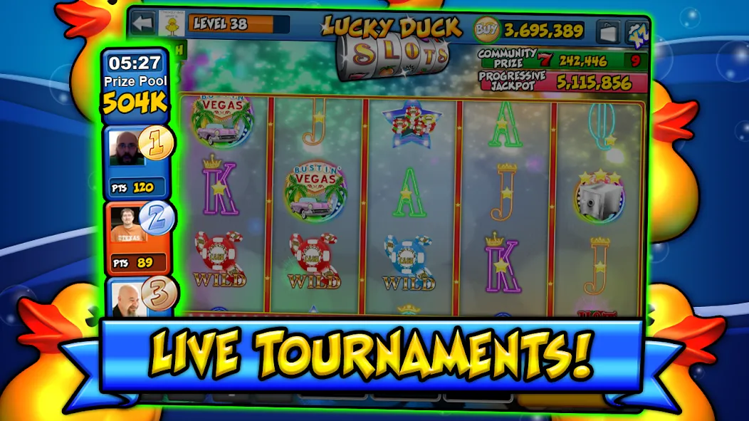 Lucky Duck Slots (Лаки Дак Слотс) [МОД: Меню, Бесконечные монеты и Открытые уровни] Screenshot 3