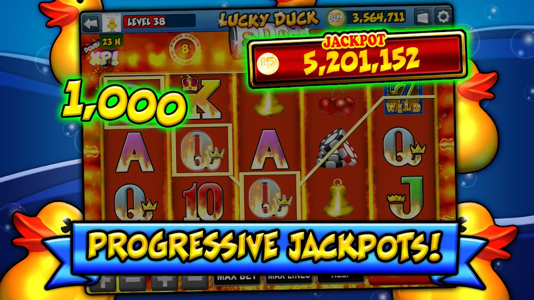 Lucky Duck Slots (Лаки Дак Слотс) [МОД: Меню, Бесконечные монеты и Открытые уровни] Screenshot 4