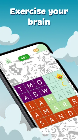 Fill The Words: Themes search [МОД: Много монет, Открытые уровни и Мега MOD] Screenshot 3