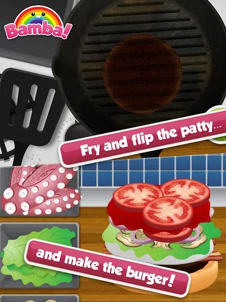 Bamba Burger (Бамба Бургер) [МОД: Бесконечные деньги, Монеты и Мега MOD] Screenshot 3