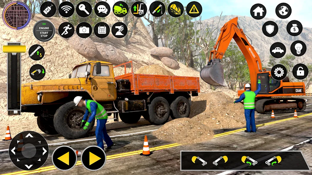 Construction Excavator Game 3D [МОД: Все открыто, Дополнительные деньги и Меню MOD] Screenshot 2