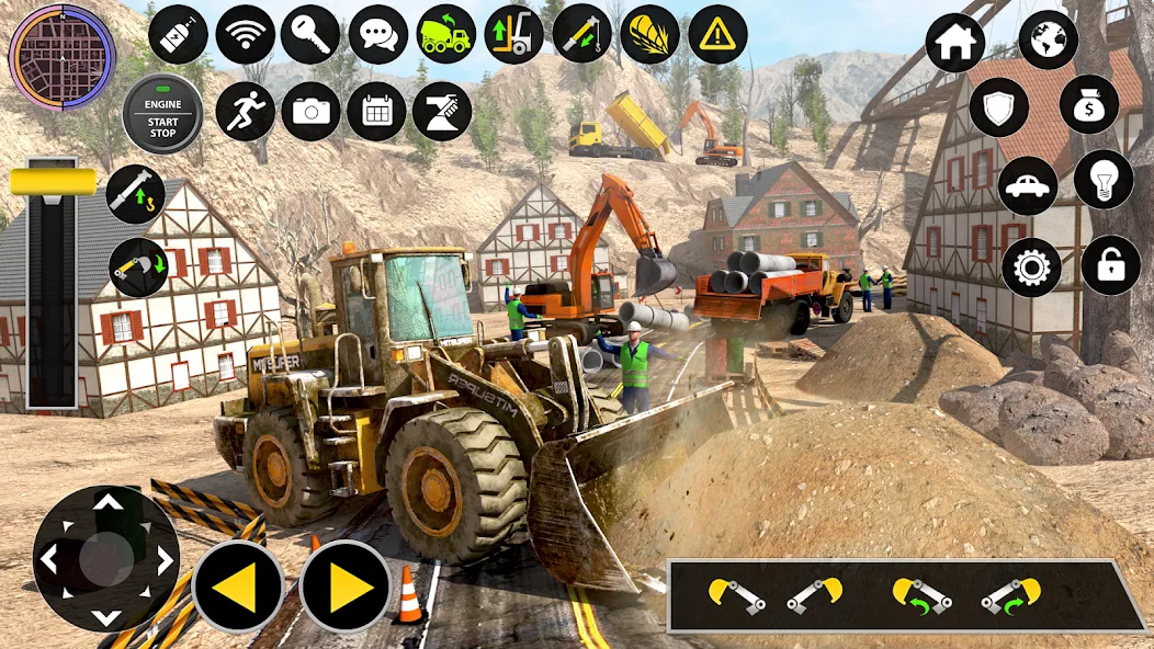 Construction Excavator Game 3D [МОД: Все открыто, Дополнительные деньги и Меню MOD] Screenshot 3