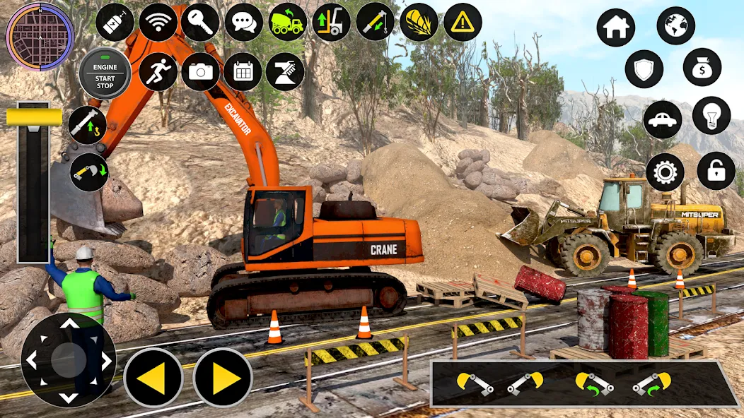 Construction Excavator Game 3D [МОД: Все открыто, Дополнительные деньги и Меню MOD] Screenshot 4