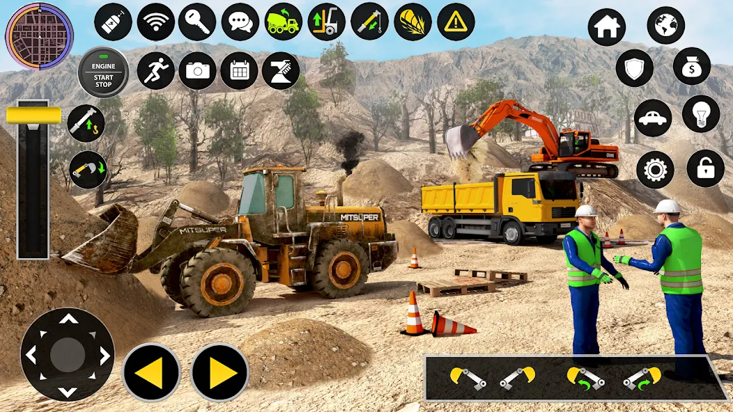 Construction Excavator Game 3D [МОД: Все открыто, Дополнительные деньги и Меню MOD] Screenshot 5