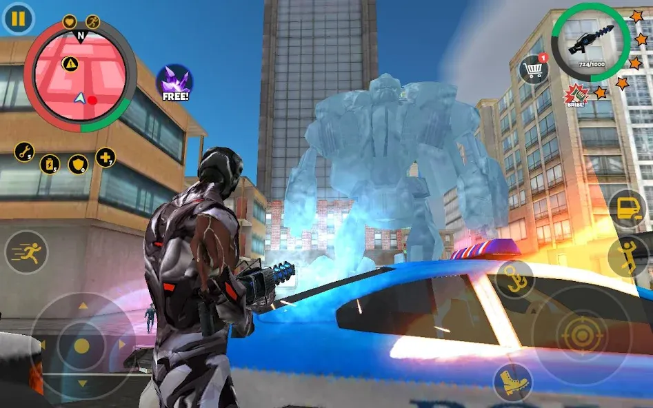 Rope Hero 3 (Роуп Хиро 3) [МОД: Все открыто, Дополнительные деньги и Меню MOD] Screenshot 2