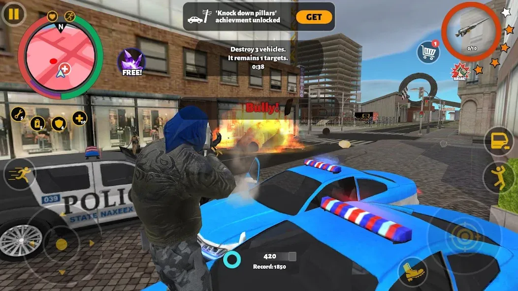 Rope Hero 3 (Роуп Хиро 3) [МОД: Все открыто, Дополнительные деньги и Меню MOD] Screenshot 5