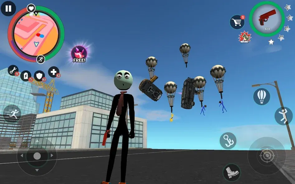 Stick Rope Hero 2 (Стикман Роуп Хиро 2) [МОД: Много монет, Открытые уровни и Мега MOD] Screenshot 4
