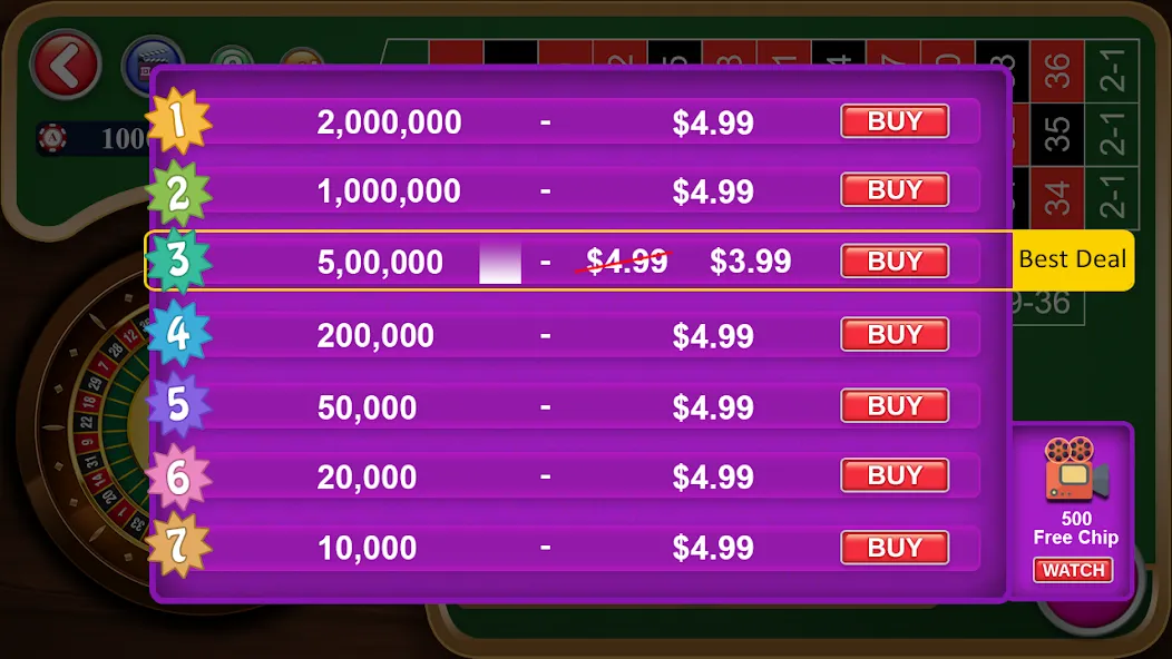 Roulette Casino Royale (Рулетка Казино Рояль) [МОД: Много монет, Открытые уровни и Мега MOD] Screenshot 5