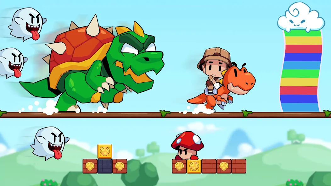 Super Meno - Jungle Platform (упер Мено) [МОД: Деньги, Монеты и Меню MOD] Screenshot 4