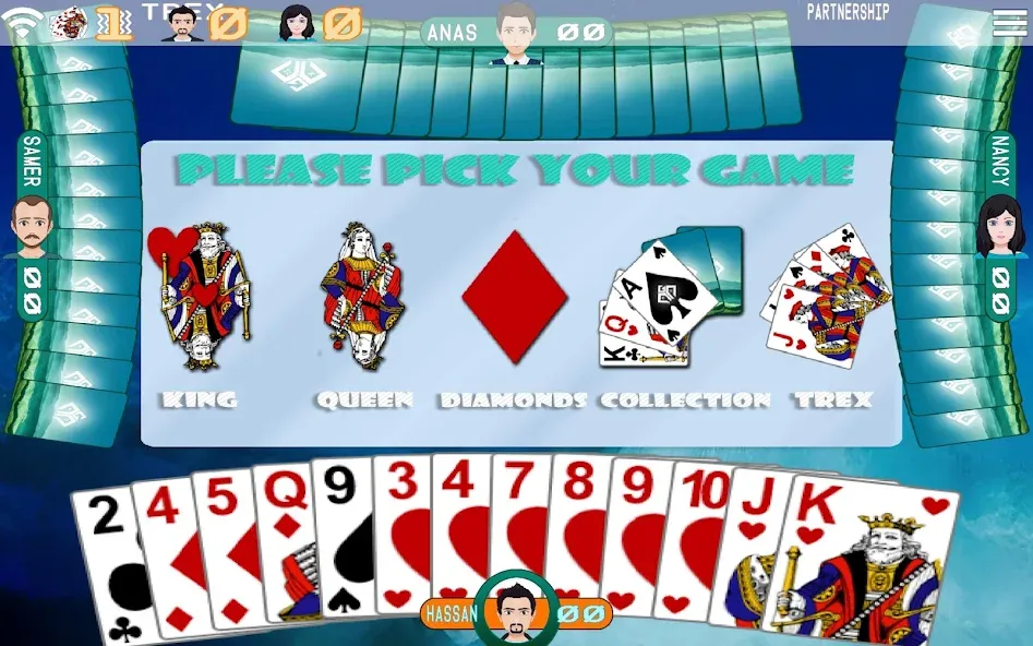 Golden Card Games Tarneeb Trix (Голден Кард Геймс Тарниб Трикс) [МОД: Меню, Бесконечные монеты и Открытые уровни] Screenshot 3